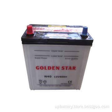 Dry Charged Automotive Starter Batteries N40 12V 40ah